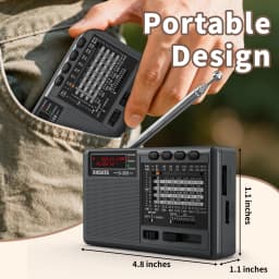XHDATA D-368/D-328 Portable Stereo Radio FM AM SW MP3 Player with Bluetooth TF Card USB Rechargeable Battery for Elder Gift