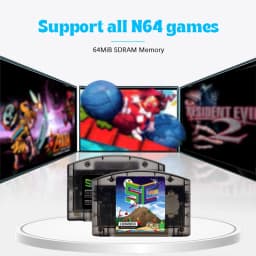 EVERGENESIS 64 Open Source N64 5000 in 1 Game Cartridge For Nintendo 64 Game Card free 32G Card Compatibility Support 64DD Games