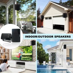 Herdio 3.5‘’ Outdoor Speakers Passive Wired Waterproof 200W 3 Way Premium Mountable Wall Mount Speakers With Superior Sound 2PCS