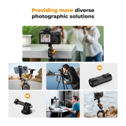 K&F CONCEPT Multi-Functional Super Clamp with Double 360° Ball Head Magic Arm For GoPro Insta360 DJI OSMO Aciton Camera Phone