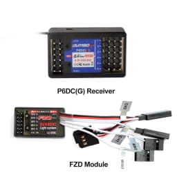 DUMBORC 2.4GHz Receiver P6F P6F(G) P6DC P6DC(G) P4FM(G) P4FM P6FP P10F P10F(G) Receiver with Gyro/without Gyro For RC Car Boat