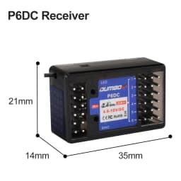 DUMBORC 2.4GHz Receiver P6F P6F(G) P6DC P6DC(G) P4FM(G) P4FM P6FP P10F P10F(G) Receiver with Gyro/without Gyro For RC Car Boat