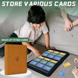 9-Pocket Ring-Less Card Binder, Double Capacity Can Hold 864 Cards, Suitable for Sport/YGO/PTCG/Game Cards