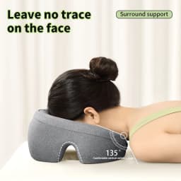 Ergonomics Lying Down Pillow Memory Foam Breathable Head Support Pillow Snap Body Massage Face Rest Pillow for Beauty Salon