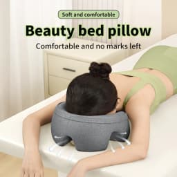 Ergonomics Lying Down Pillow Memory Foam Breathable Head Support Pillow Snap Body Massage Face Rest Pillow for Beauty Salon