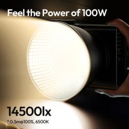 Ulanzi C01 100W COB Light Bi-Color Fill Light 14500Lx 100W COB Light 2700-6500K with Cooling Fan for Live Vlog Shooting