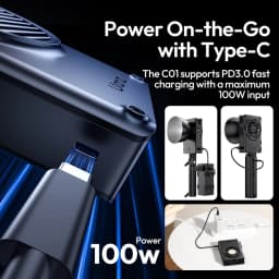 Ulanzi C01 100W COB Light Bi-Color Fill Light 14500Lx 100W COB Light 2700-6500K with Cooling Fan for Live Vlog Shooting