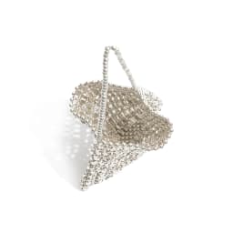 KOKOPEAS Handmade Bead Bag Bead Glitter Woven Phone Bag Luxury Bags for Women Shiny Sequins Shoulder Crossbody Bag Evening Hobos
