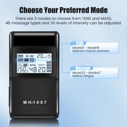Digital TENS Unit Machine 4-Channel Tens Electrostimulator Rechargeable Body Muscle Stimulator with 20 Intensity for Pain Relief