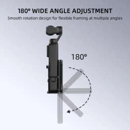 BRDRC Magnetic Quick Release Tripod for DJI Pocket 4/Pocket 3 Foldable Metal Photography Tripod with Hidden Hook for Travel