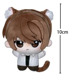 Anime Light Yagami L Plush Toys L.Lawliet Yagami Light Figure Cotton Doll Cute Cat Ear Plush Cos Toys Keychains Birthday Gifts