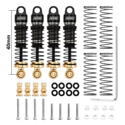 INJORA 36mm 40mm Big Bore Oil Shock Absorber for 1/24 RC Crawler SCX24 FCX24M