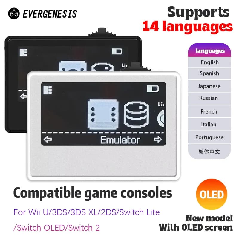 Smart NFC Emulator for iNFC OLED HD Smart Emulator Accessory for Switch/Switch2 Simple Pixel Style System IC/NTAG