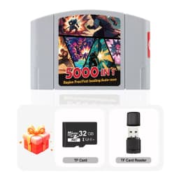 Game Cart For Nintendo 64 Console N64 Game Cartridge With 32GB TF Card 5000 In 1 Games Cassette No Region Restriction