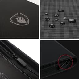 9 Pocket Zipper Card Binder, 360 Trading Card Holder Book, Premium PU Cover Zip Binder for Cards, Durable Side Loading Card