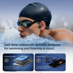 Sanag B33S Bone Conduction Bluetooth Earphones Open Ear IPX8 Swimming Headphones Choice 32GB Memory Wireless Headset MP3 Earbuds