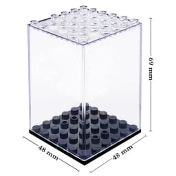 20 Pack Dustproof Display Boxes for Lego Minifigures Single Minifigure Storage Case for Collectors Black