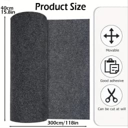 Large 40cm*3m Solid Color Protective Rug Suitable For Homes Bedrooms Living Rooms Offices Etc With A Thickened Design.