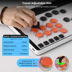 Haute42 Magnetic C-AT Leverless Fightstick Hitbox Controller For PC/PS4/PS5 Stickless Arcade Stick Leverless Controller Hitbox
