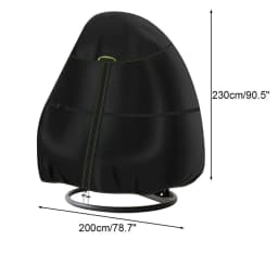 Patio Hanging Egg Chair Cover Waterproof 210D Heavy Duty Windproof Single/Double Swing Seat Chair Slipcover Garden Dust Protect