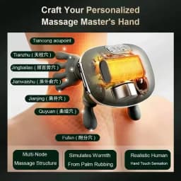 Wireless Neck Cervical Trapezius Kneading Massage Shawl 4D Bionic Finger Neck Shoulder Massager Brushless Motor Neck Masajeador
