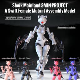 SHEIK MAINLAND 3MIN PROJECT A Swift Female Mutant 3.75 inch Super Movable High Detail Action Figure DIY Assembly 1pc No Box
