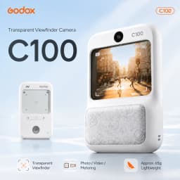 Godox C100 Transparent Viewfinder Camera Mini Portable Ccd Retro Camera 128g Expanded Storage For Shooting Film Vlog Video Gift