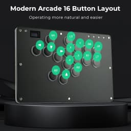 Haute42 T16 Black Stickless Hitbox Controller Leverless Arcade Fightstick For PC/PS4/PS5/Switch Fighting Game Hitbox Leverless