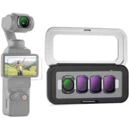 NEEWER ND & CPL Filter Set ND16 + ND64 + ND256 + Circular Polarizing Action Camera Lens Filter Accessories for DJI Osmo Pocket 3