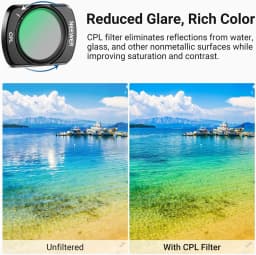 NEEWER ND & CPL Filter Set ND16 + ND64 + ND256 + Circular Polarizing Action Camera Lens Filter Accessories for DJI Osmo Pocket 3