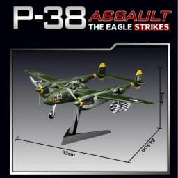 1:48 Military Airplane Assembly Model Lockheed P-38J Lightning Scale Model Kit Decorative Supplies Holiday Gifts