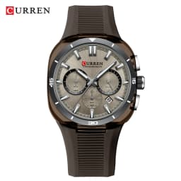 CURREN 8502 Brand New Quartz Watches for Men Chronograph Calendar Luminous Sport 30M Waterproof Silicone Strap Mens Wristwatch