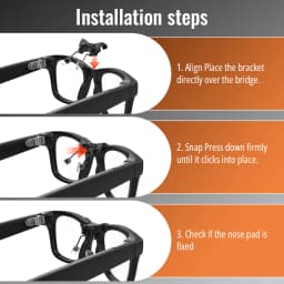 HIBLOKS Eyeglass Nose Pads For Ray-Ban Meta Wayfarer Gen1/Gen2/Gen3 (RW4011/RW4012/RW4006/RW4008) Smart Glasses Anti Slip Clip
