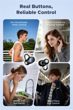 SoundPEATS POP Clip2 Ear Clip Earbuds Open Ear Wireless Earphones Bluetooth 6.0 Hi-Res LDAC Audio Clip On Sports Headphones UU2