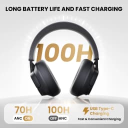 HAYLOU FlowLoop S33 Wireless Headphones Over Ear Bluetooth Earphones 45dB Active Noise Cancellation Hi-Res LDAC 100h Playtime