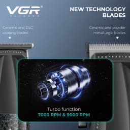 VGR Hair Trimmer Professional Hair Cutting Machine 9000 RPM Barber Shaver Cordless Hair Clipper LED Trimmer for Men V-640 S3
