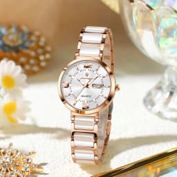 POEDAGAR Top Original Woman Clock Waterproof Quartz Elegant Ladies Wristwatch Stainless Steel Week Date Fashion Women's Watches