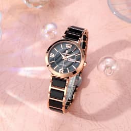 POEDAGAR Top Original Woman Clock Waterproof Quartz Elegant Ladies Wristwatch Stainless Steel Week Date Fashion Women's Watches