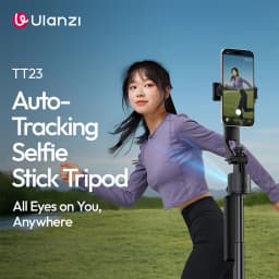 Ulanzi TT23 Auto-Tracking Selfie Stick Tripod Foaldable Selfie Tripod for Smartphone Camera for Gopro with Bluetooth for Travel