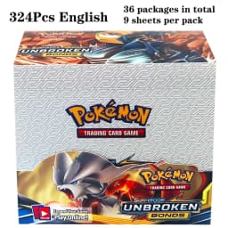 324Pcs Pokemon TCG: Sword & Shield Tempest Bonds Booster Box Trading Card Game Pokemon Card Kids Toys Board Game