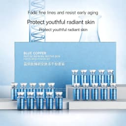 Blue Copper Set GHK-CU Serum Anti Wrinkle Essence Shrink Pore Skincare Elastic Whitening Serum 20pcs/pack