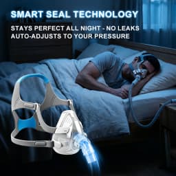 AirFit F20 Full Face CPAP Mask Replacement Kit with Cushion, Headgear, Swivel Elbow, Frame & Clips Included for Complete Renewal