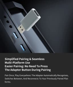 Gulikit NS36 Goku 2 Wireless Controller Adapter Receiver for Windows Switch 1/2 PS4 Android Xbox Series S/X,Xbox One Platform