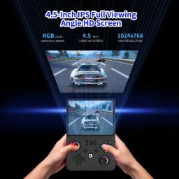 MAXⅡ 2026 Newest 4.5 Inch Retro Handheld Game Console 1024x768 IPS HD Screen Portable Open Source Linux System with 2*Joys