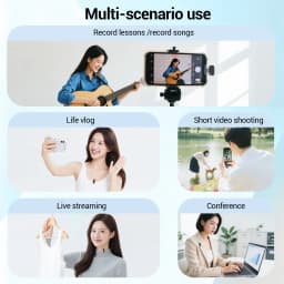 Mini Wireless Lavalier Microphone with Charging Case, 2.4G Noise Cancelling Lapel Mic for Type-C, Vlog/Live/Video Recording