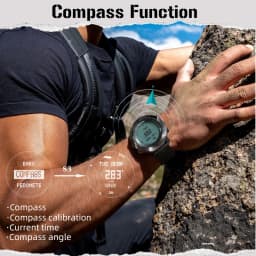 NORTH EDGE APACHE-D Men's Watches Free Dive Watch Sports Digital Watch Altimeter Barometer Compass World Time Waterproof 100M