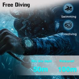 NORTH EDGE APACHE-D Men's Watches Free Dive Watch Sports Digital Watch Altimeter Barometer Compass World Time Waterproof 100M