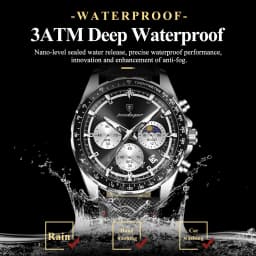 POEDAGAR Top Original Men's Watches Luminous Waterproof Fashion Male Clock Leather Chronograph Date Quartz Sports Men Wristwatch