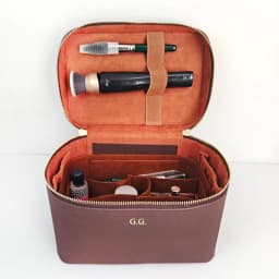 Custom Name Cosmetic Bag For Women Large Capacity Toiletry Kit Case Bag Travel Portable Handheld Leather Makeup Organizer Box
