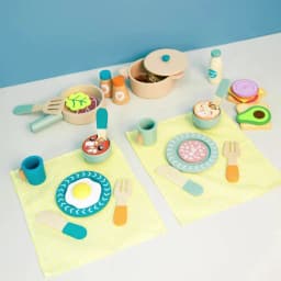 Wooden Children's Simulation Kitchen Toys, Early Education Educational Toys, Cookware Pot Pan Cook Pretend Play, Food, Role-Play